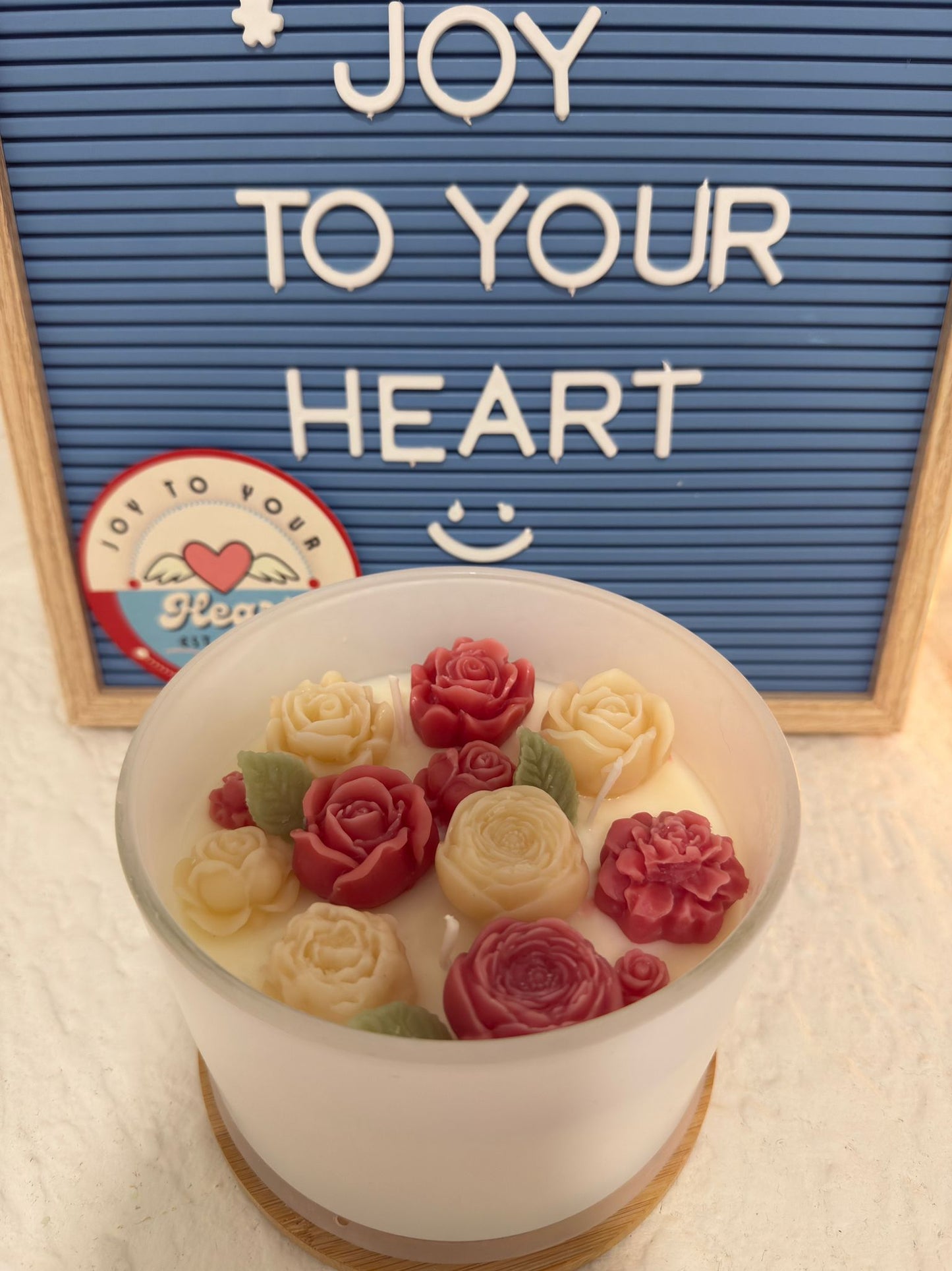 3-Wick Roses Soy Candle