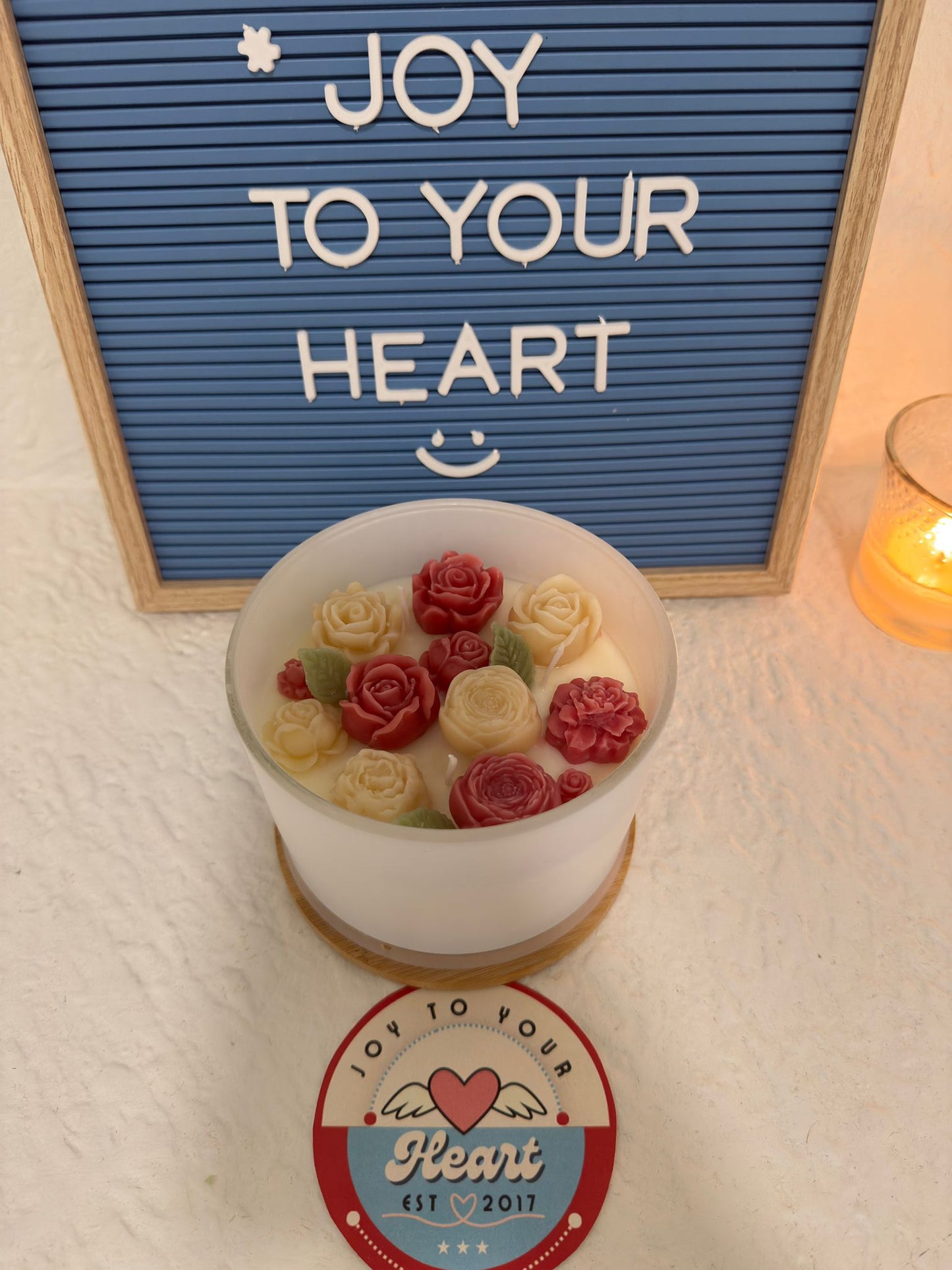 3-Wick Roses Soy Candle